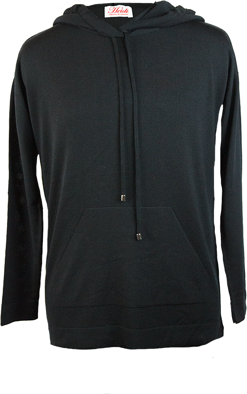 UNTERZIEHPULLOVER MIT KAPUZE in schwarz und grauton