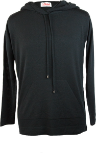 UNTERZIEHPULLOVER MIT KAPUZE in schwarz und grauton